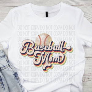 Baseball Mom Vintage Design T Shirt