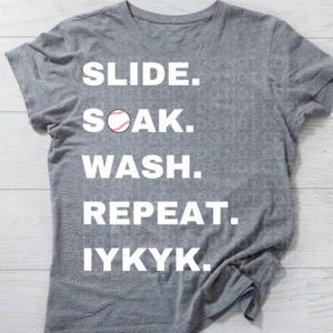 Baseball Mom T Shirt Slide Soak Wash Repeat